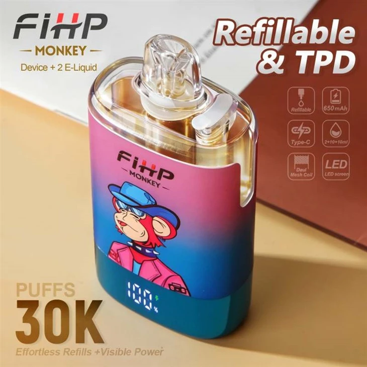 FIHP MONKEY 30K Rookwolken Hervulbare TPD