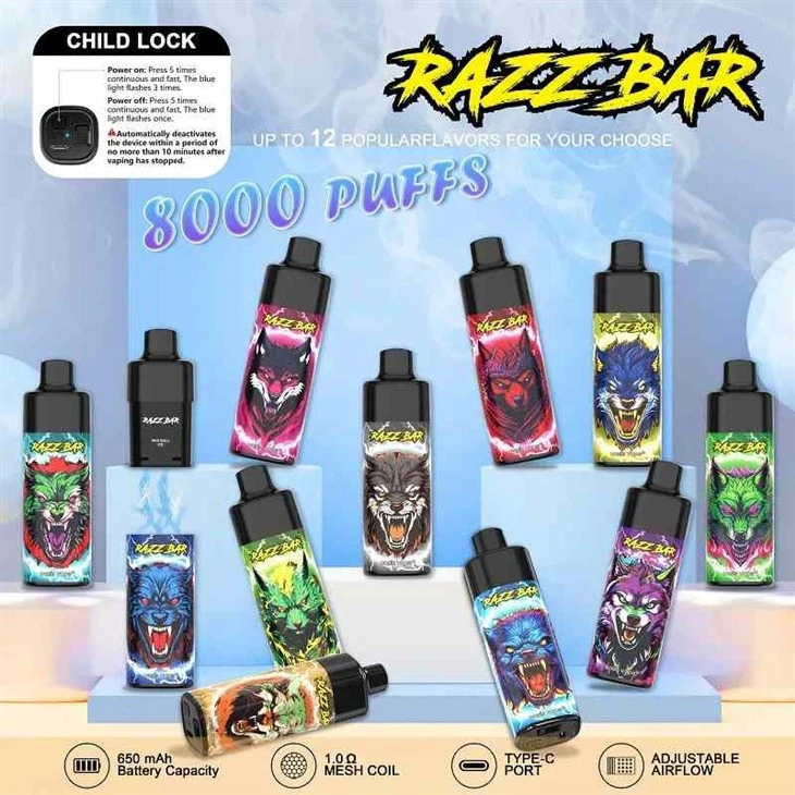 RAZZ BAR 8000 Rookwolken Vape