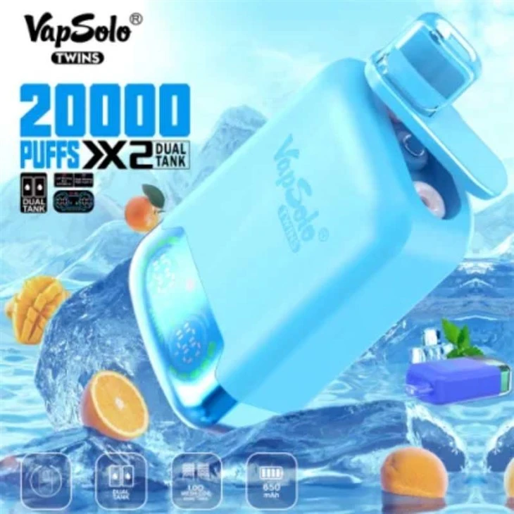 VapSolo Twins 20000 Dubbele Smaak Vape